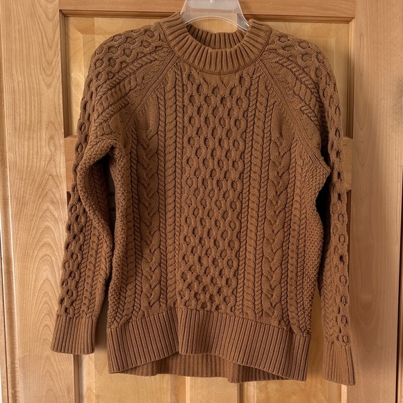 J. Crew Women's Cable Knit Sweater - Brown - Picture 2 of 5